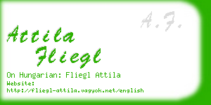 attila fliegl business card